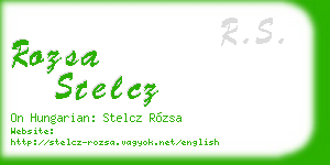 rozsa stelcz business card